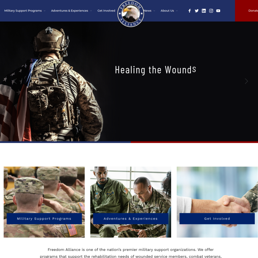 freedomalliance.org homepage screenshot