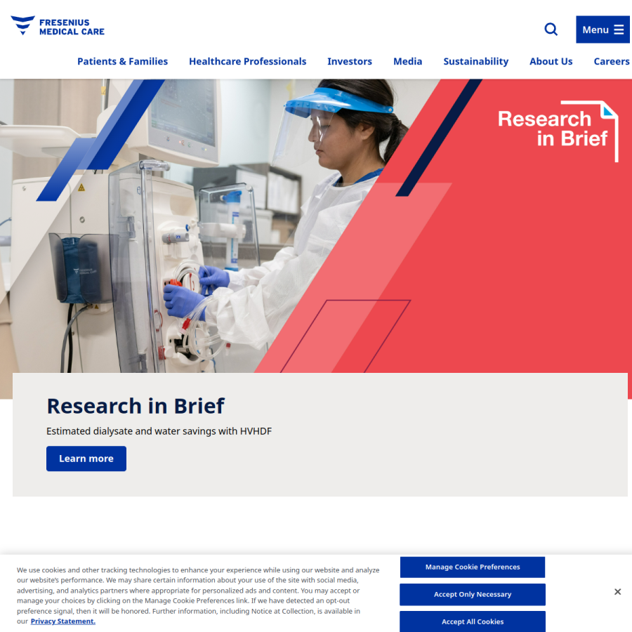 freseniusmedicalcare.com homepage screenshot