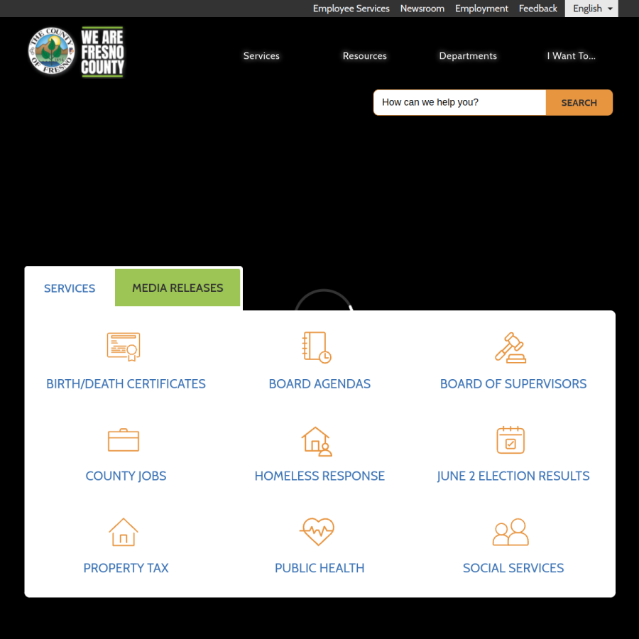 fresnocountyca.gov homepage screenshot