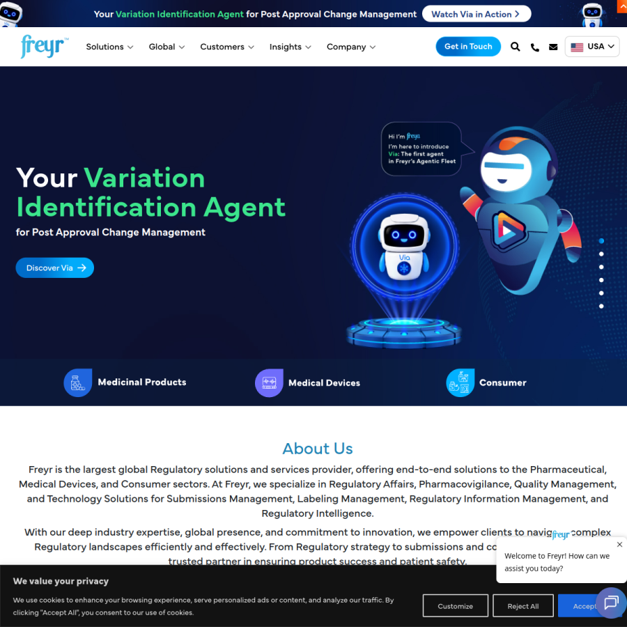 freyrsolutions.com homepage screenshot