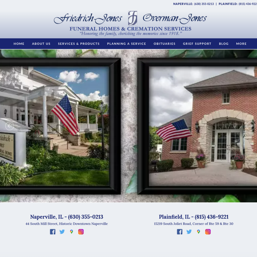 friedrichjones.com homepage screenshot