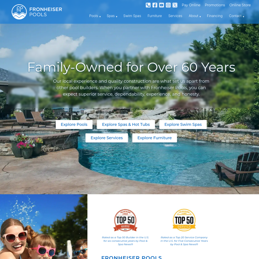 fronheiser.com homepage screenshot