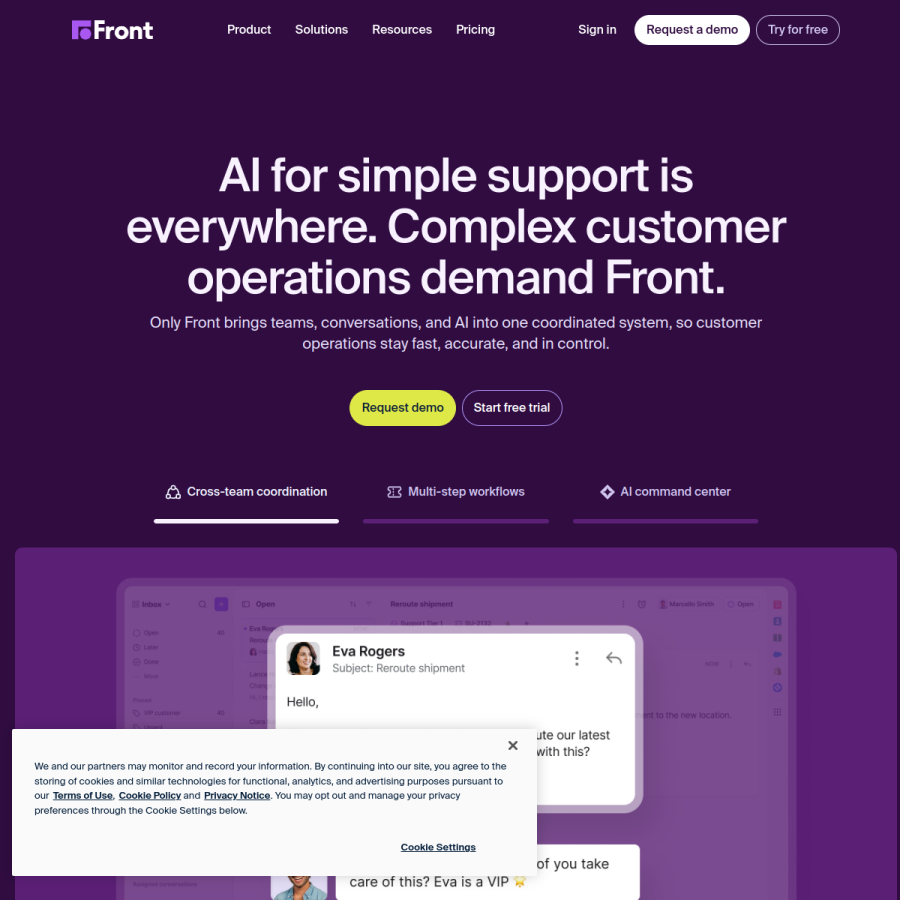 front.com homepage screenshot