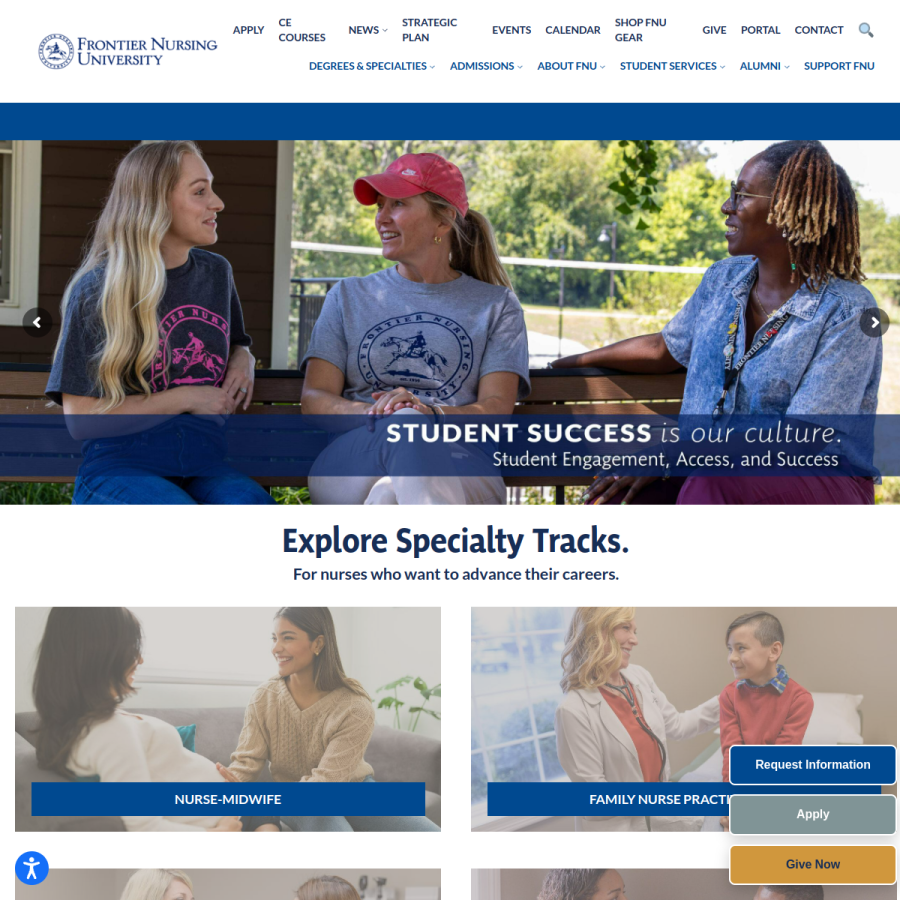 frontier.edu homepage screenshot