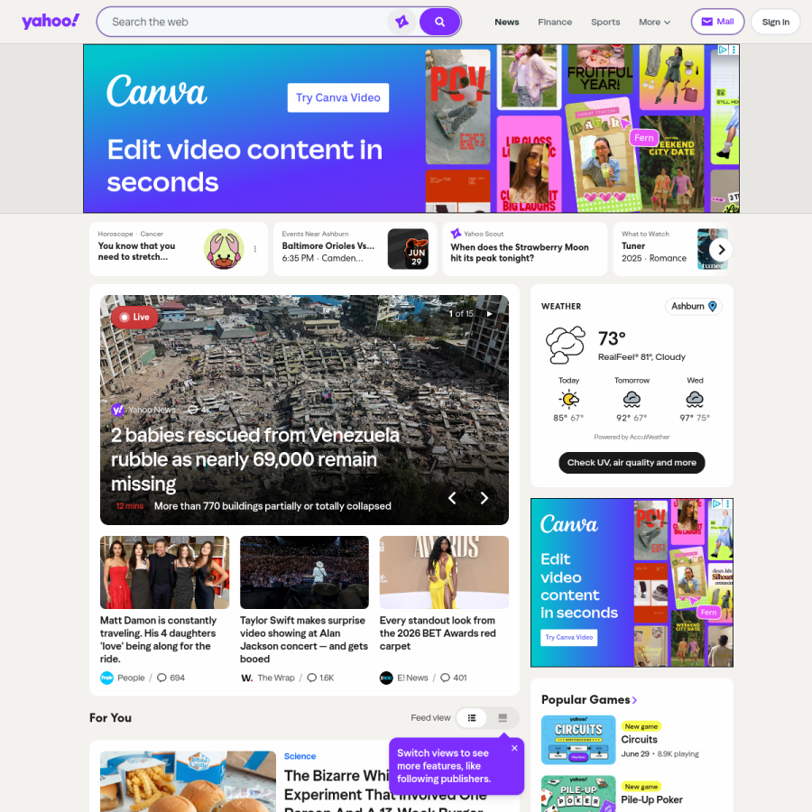 frontiernet.net homepage screenshot