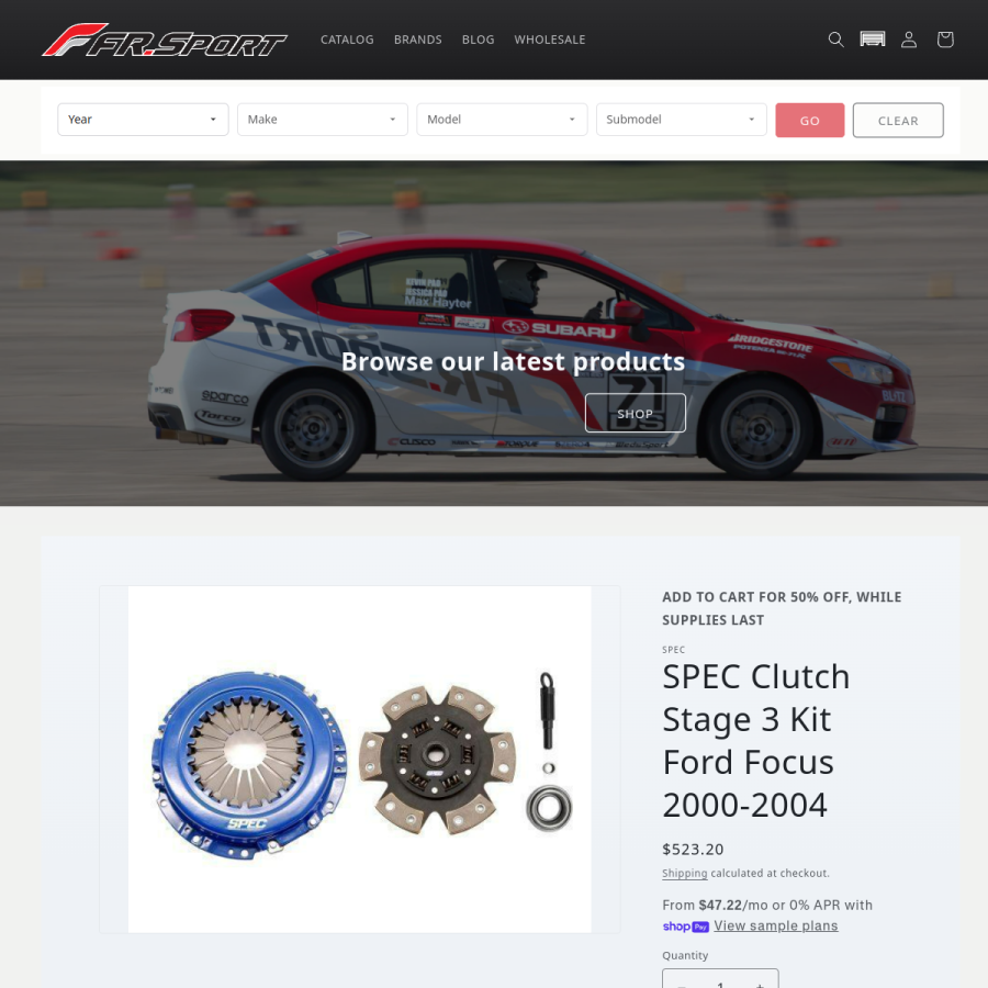 frsport.com homepage screenshot