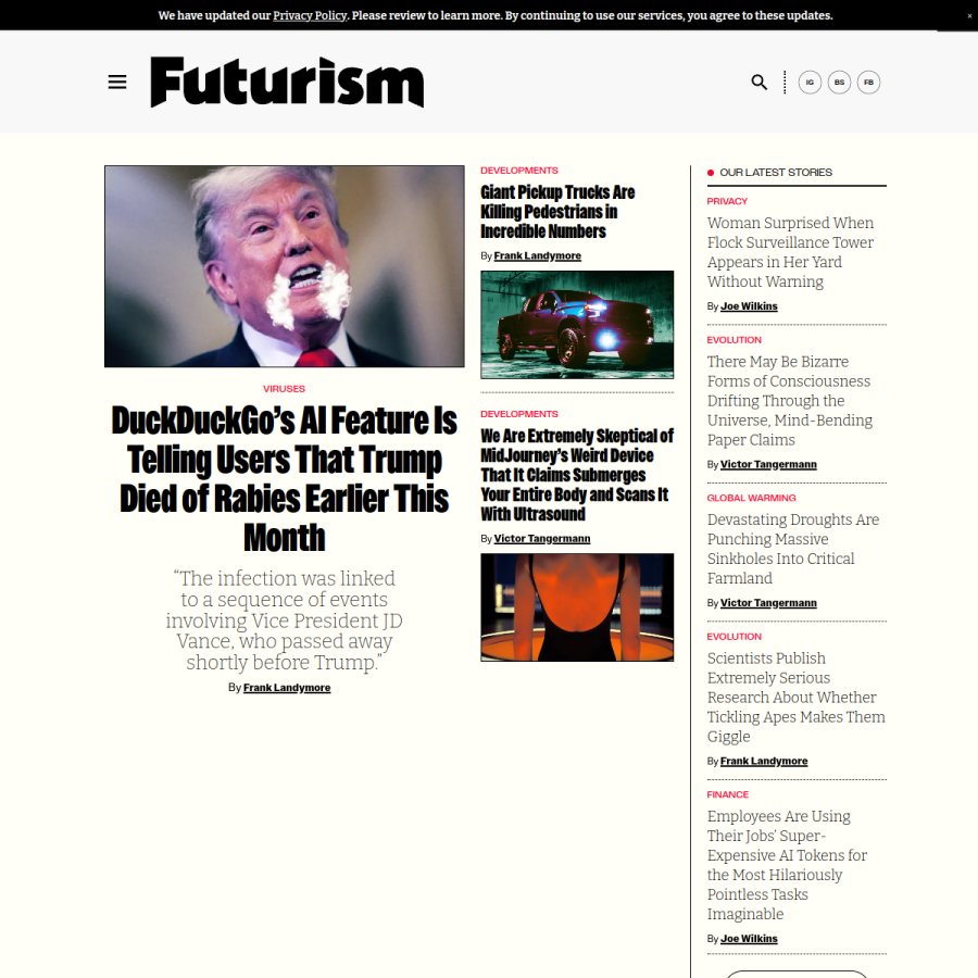 futurism.com homepage screenshot