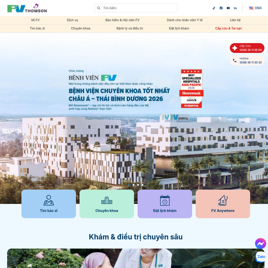 fvhospital.com homepage screenshot