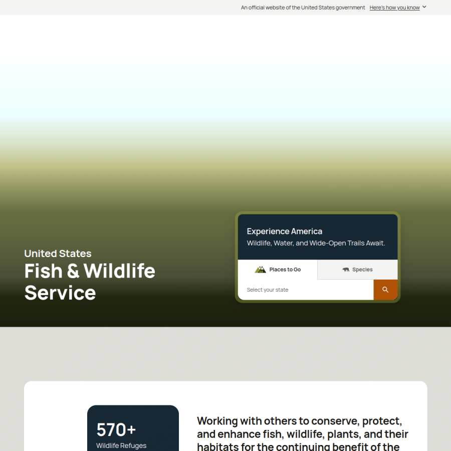 fws.gov homepage screenshot