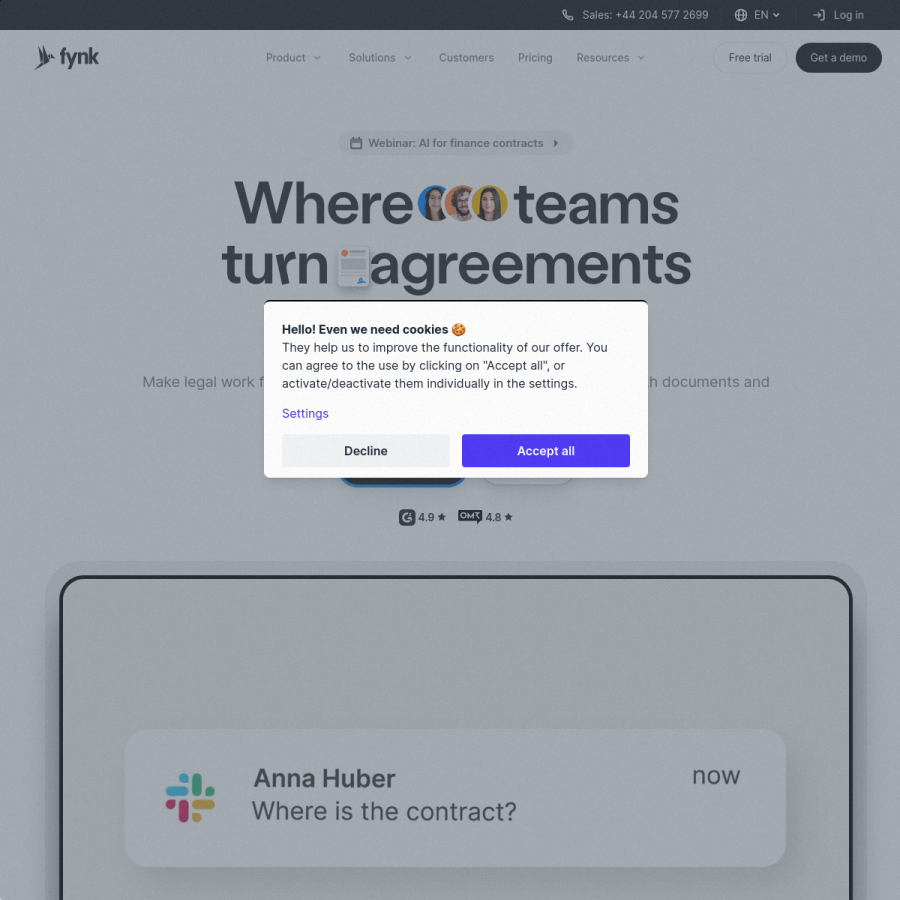 fynk.com homepage screenshot