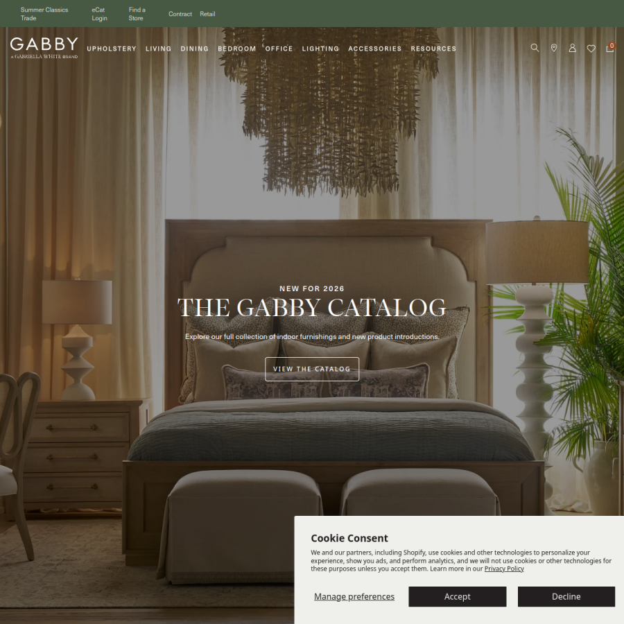 gabby.com homepage screenshot