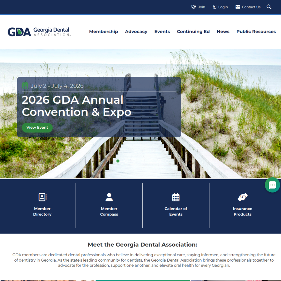 gadental.org homepage screenshot