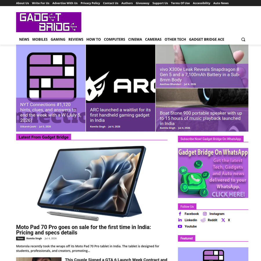 gadgetbridge.com homepage screenshot
