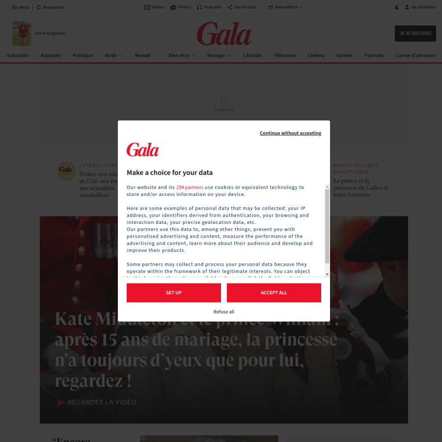 gala.fr homepage screenshot
