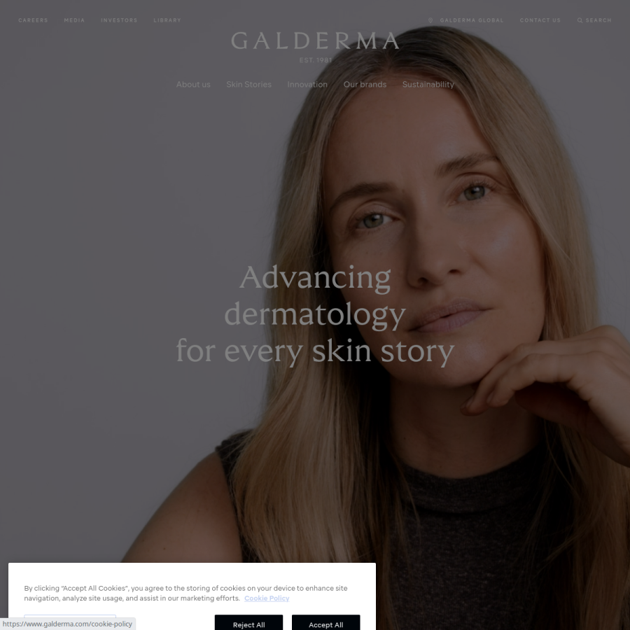 galderma.com homepage screenshot