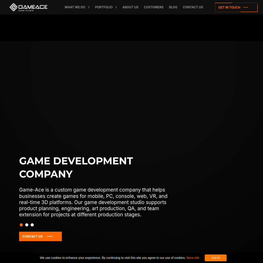 game-ace.com homepage screenshot