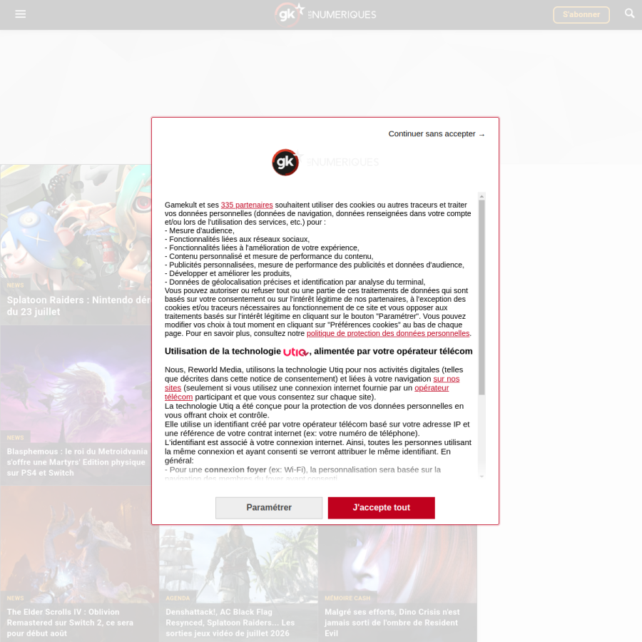 gamekult.com homepage screenshot