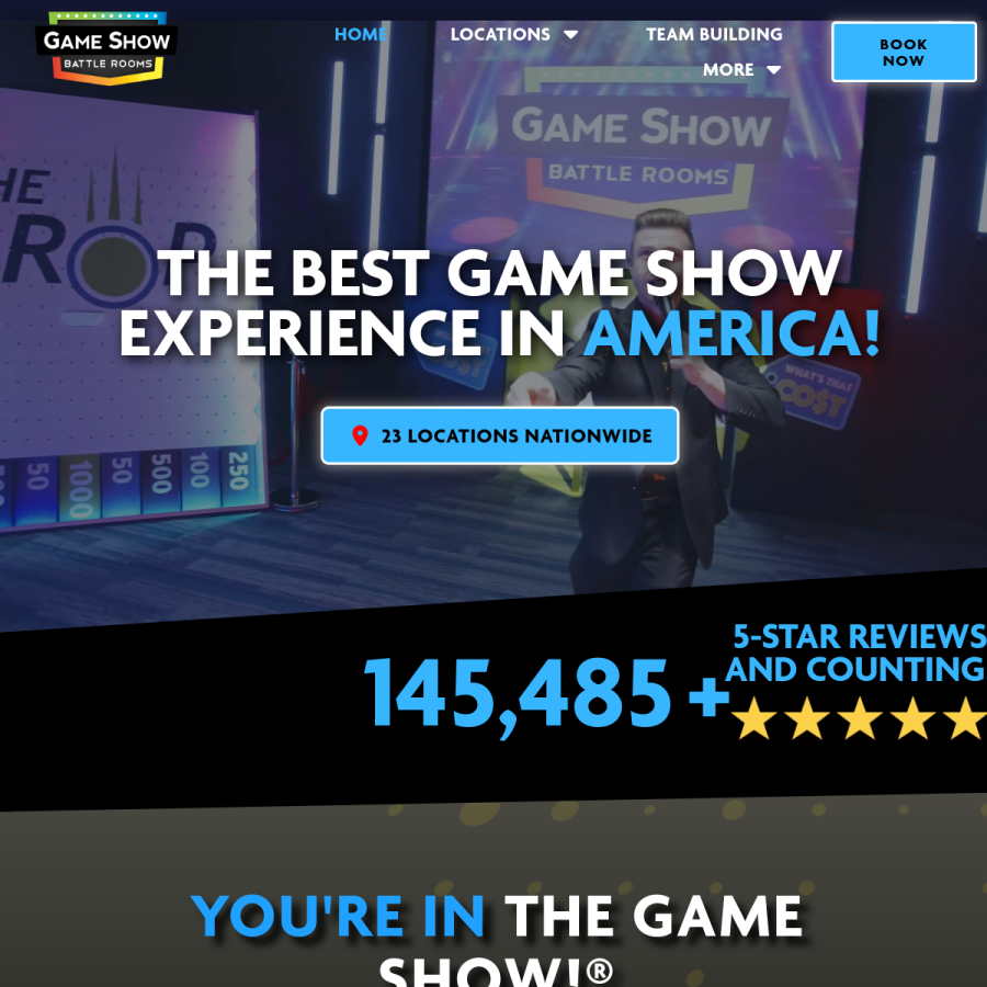 gameshowbattlerooms.com homepage screenshot