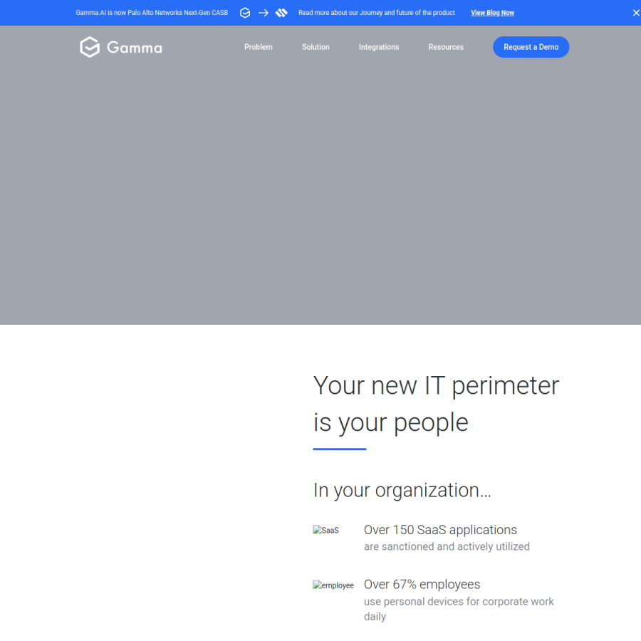 gamma.ai homepage screenshot