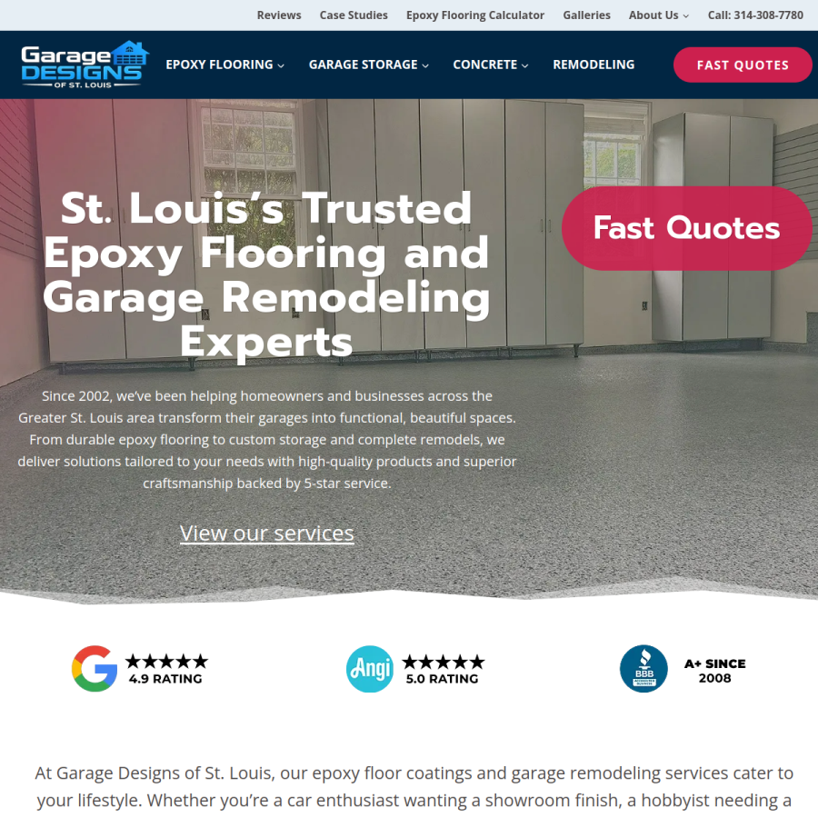 garage-designs.com homepage screenshot