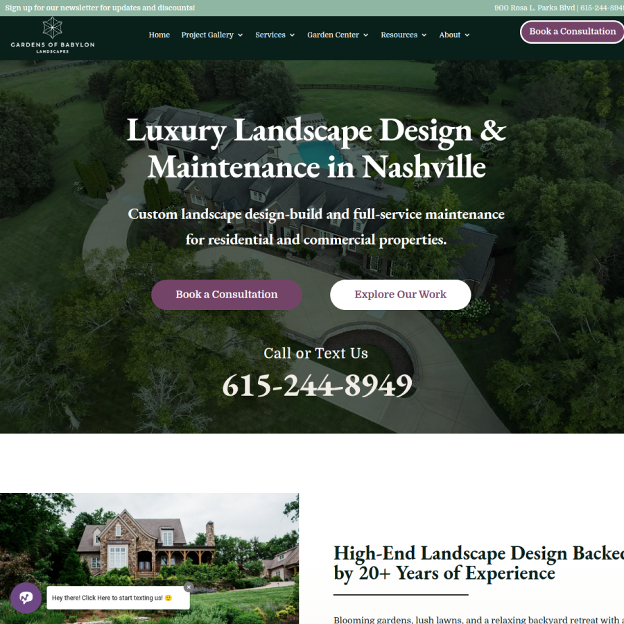 gardensofbabylon.com homepage screenshot