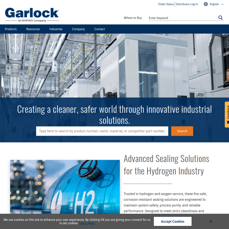 garlock.com homepage screenshot