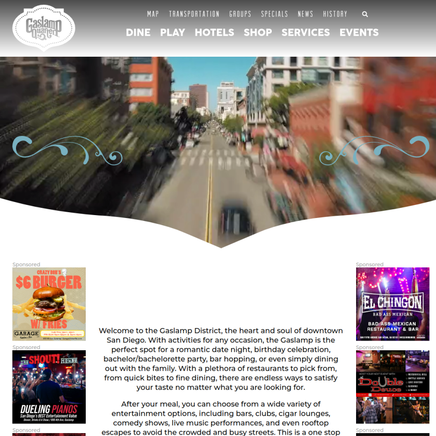 gaslamp.org homepage screenshot