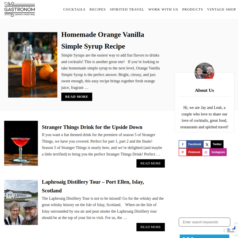gastronomblog.com homepage screenshot