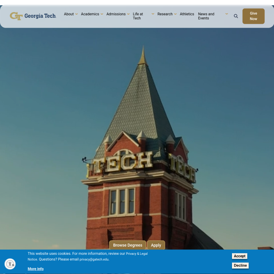 gatech.edu homepage screenshot