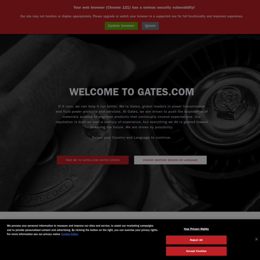gates.com homepage screenshot