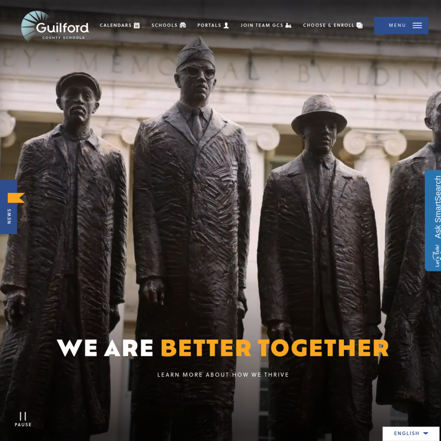 gcsnc.com homepage screenshot