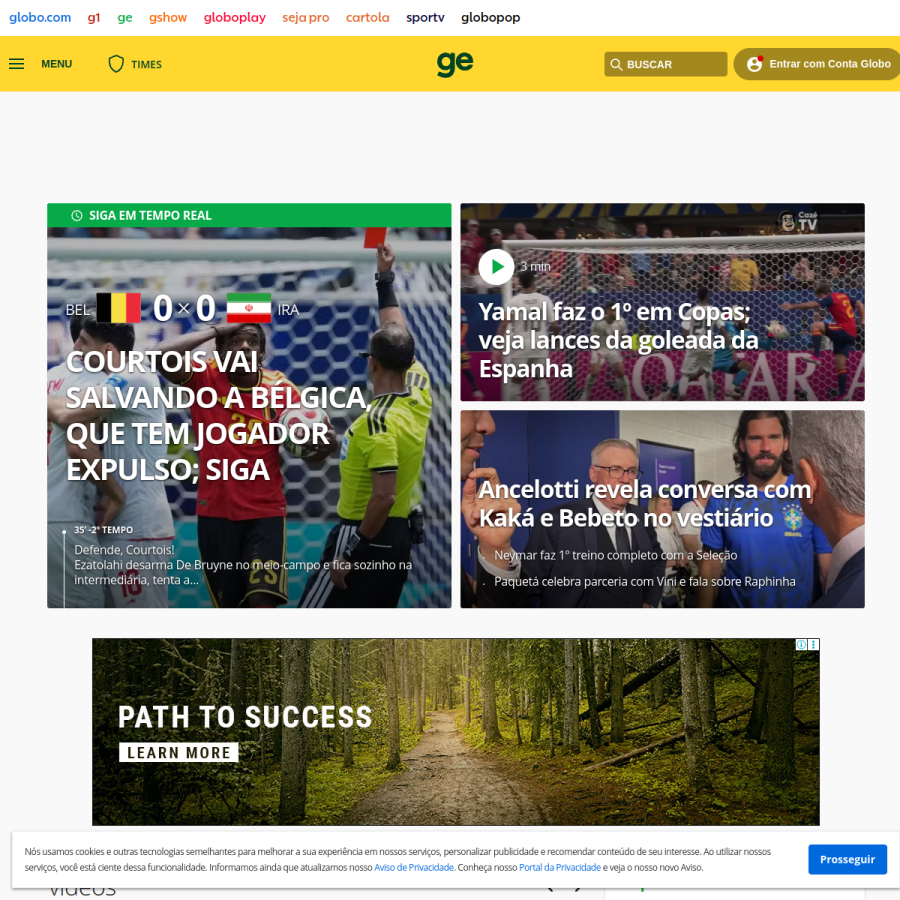 ge.globo.com homepage screenshot