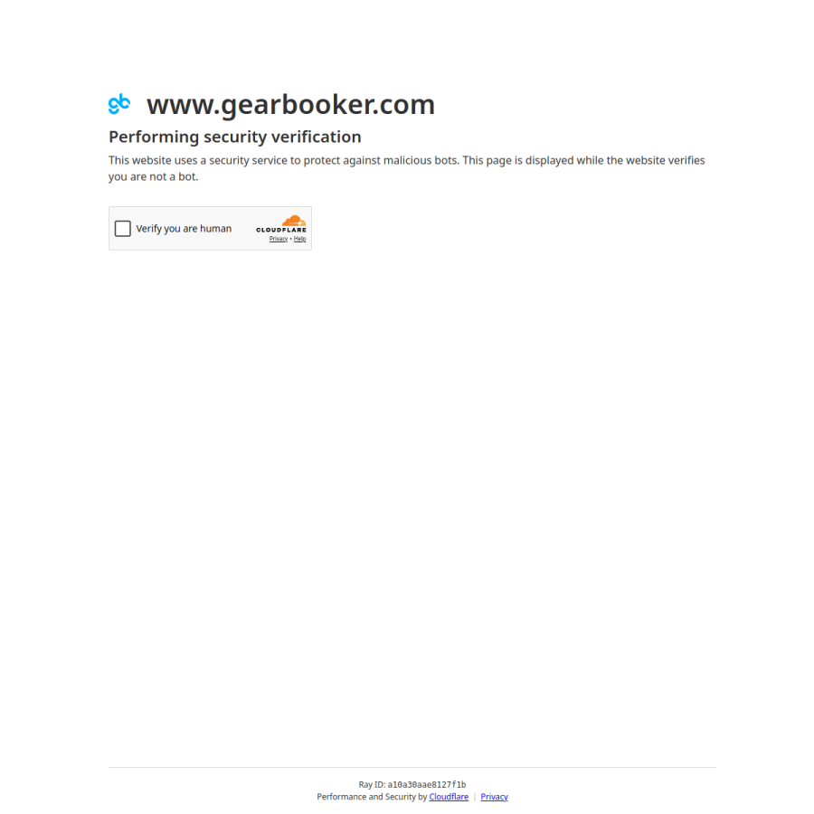 gearbooker.com homepage screenshot