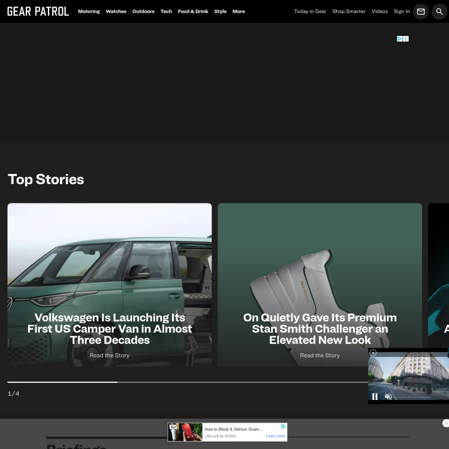 gearpatrol.com homepage screenshot