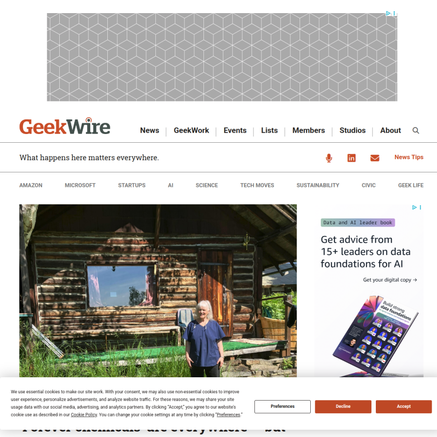 geekwire.com homepage screenshot