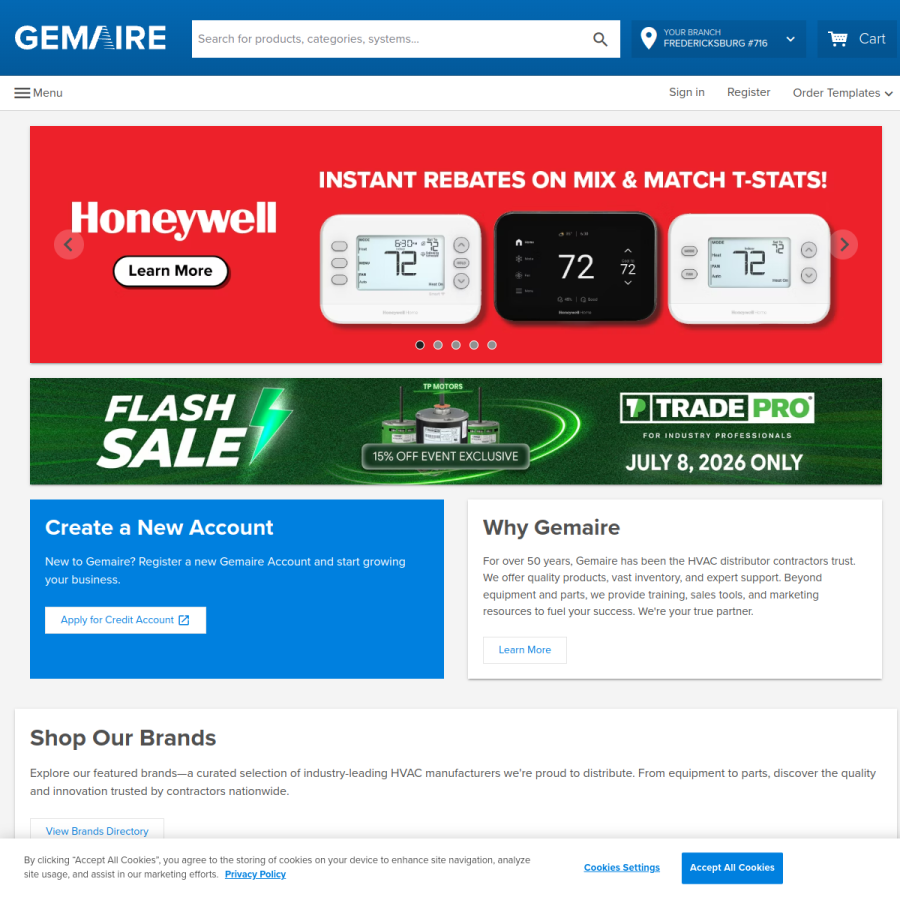 gemaire.com homepage screenshot
