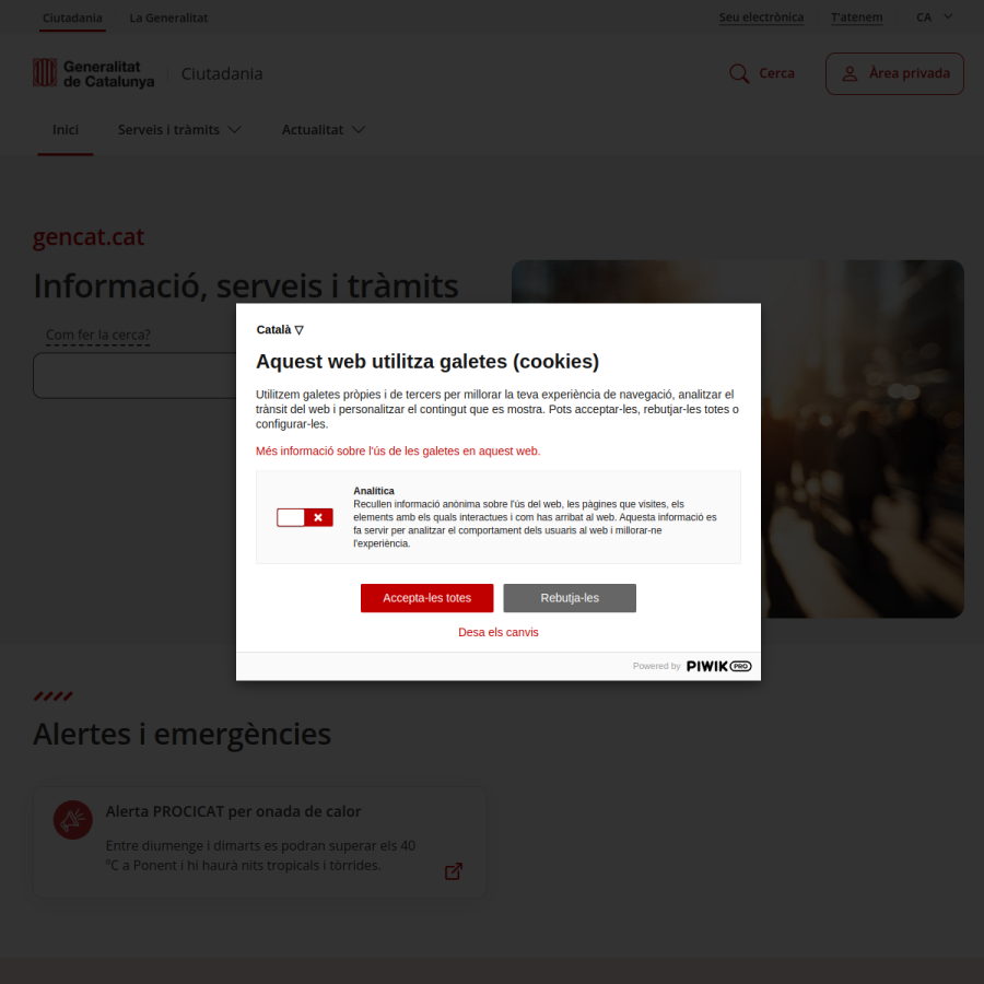 gencat.cat homepage screenshot