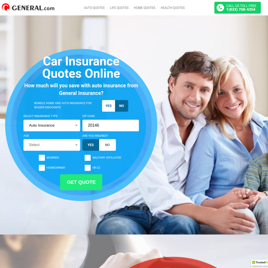 general.com homepage screenshot