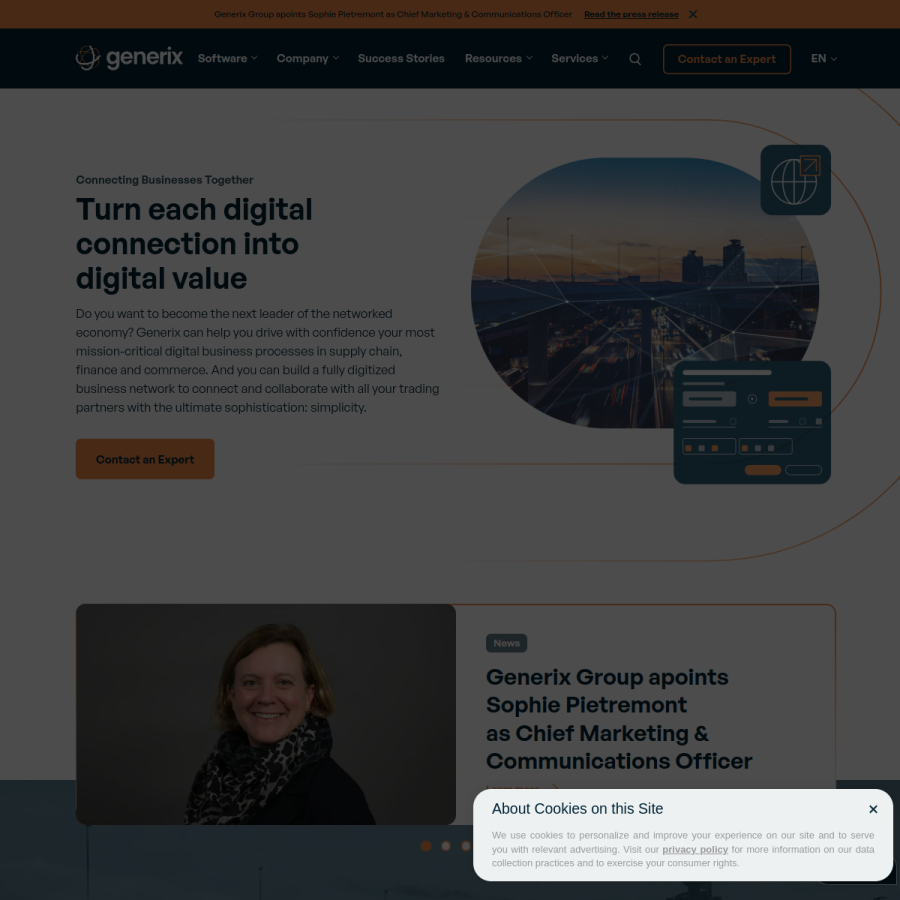 generixgroup.com homepage screenshot