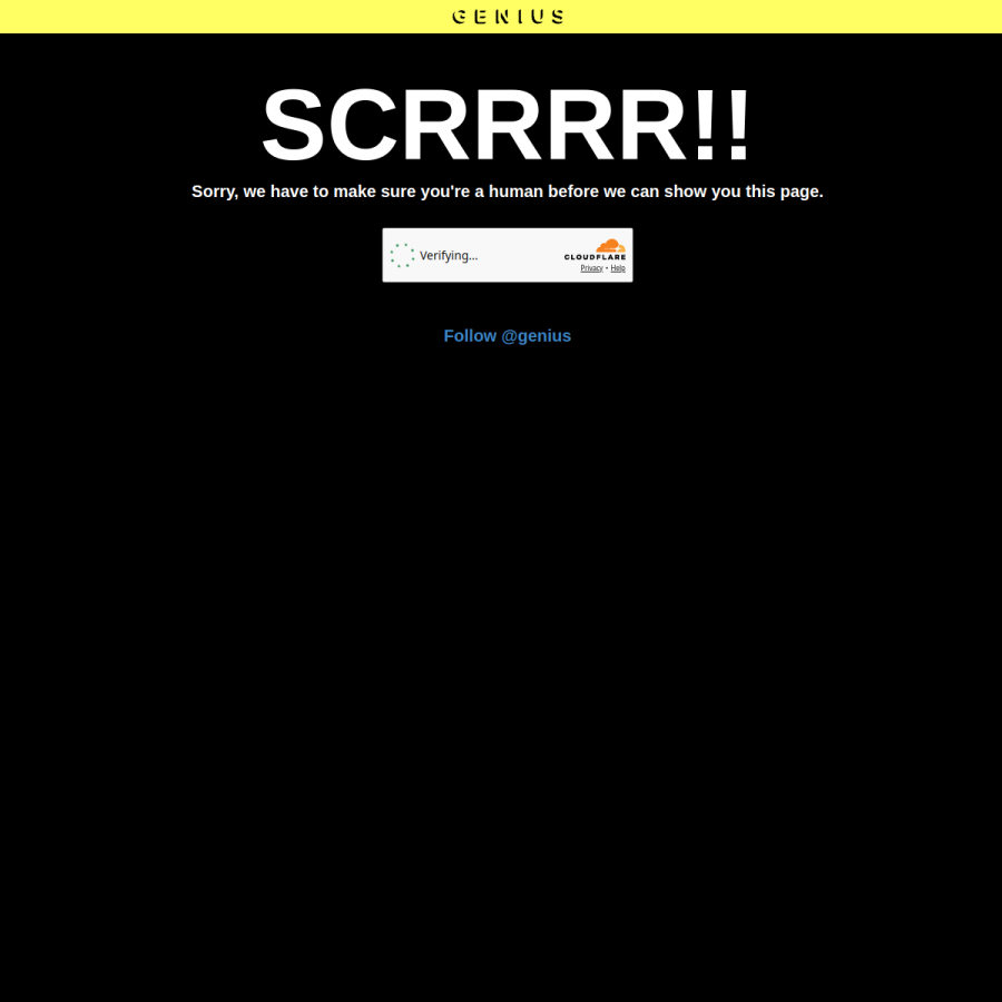 genius.com homepage screenshot