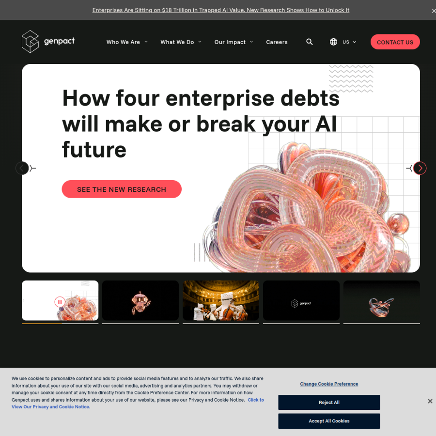 genpact.com homepage screenshot