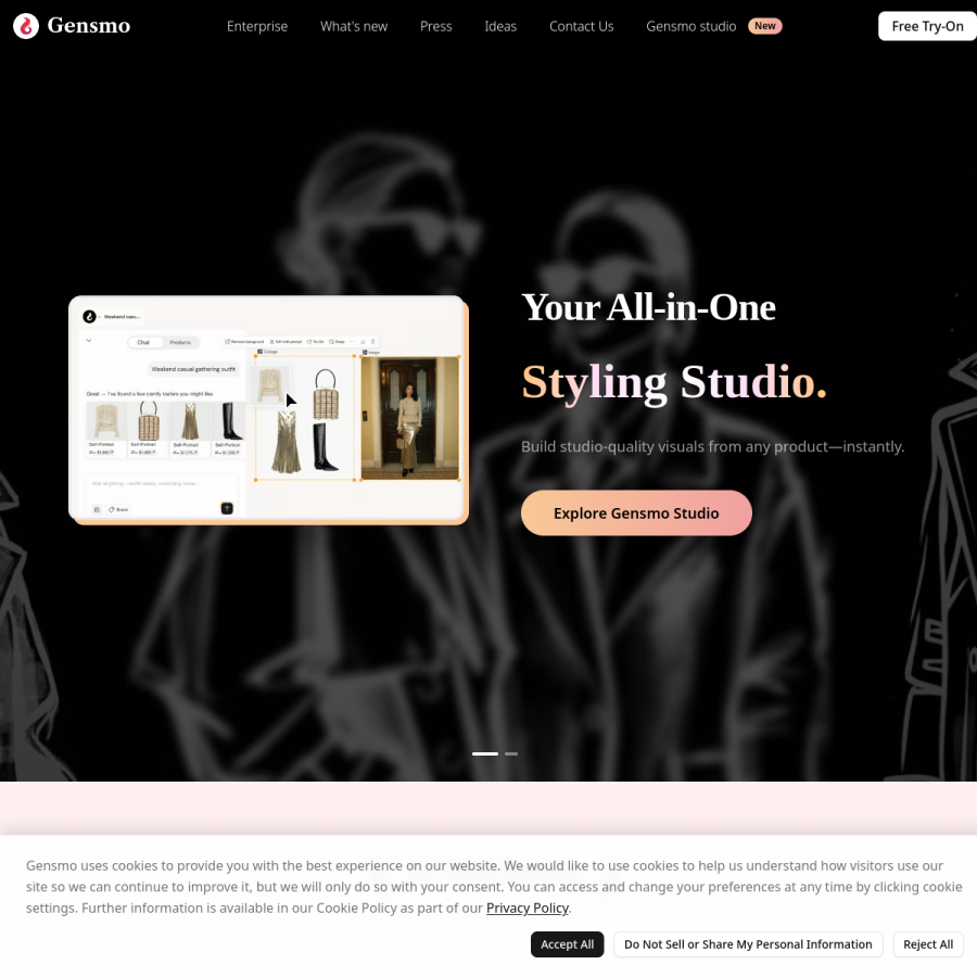 gensmo.com homepage screenshot