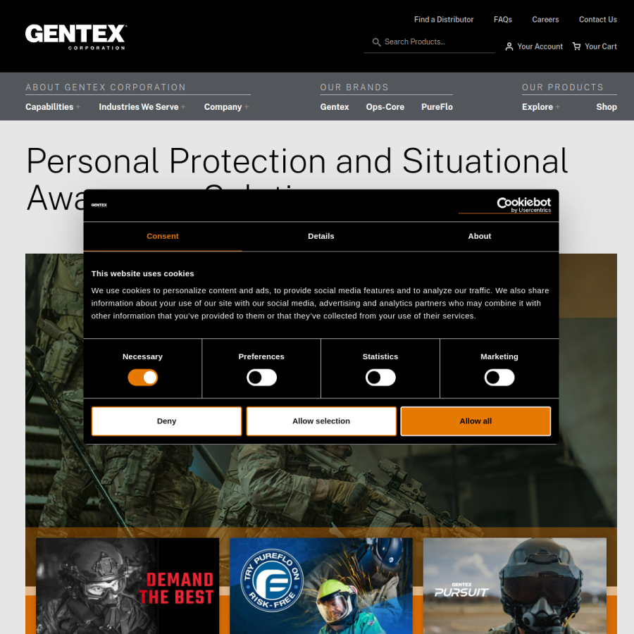gentexcorp.com homepage screenshot