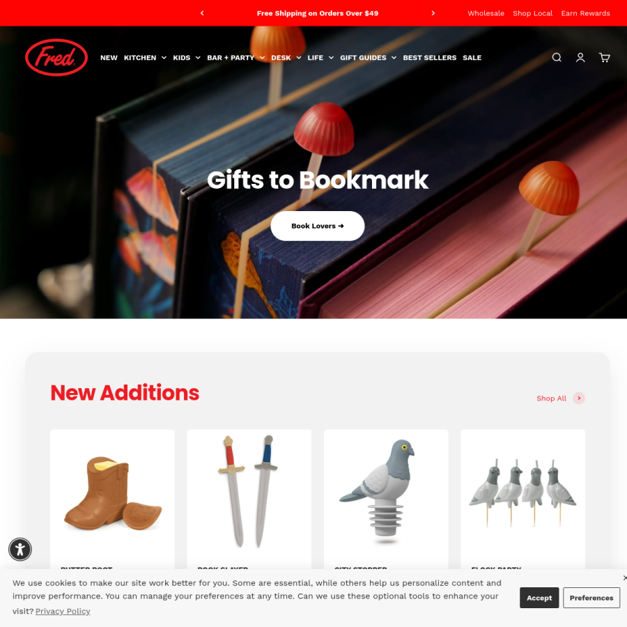 genuinefred.com homepage screenshot