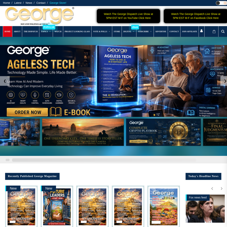 georgemagazine.com homepage screenshot