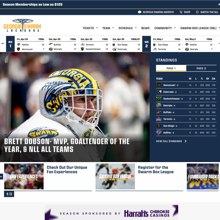 georgiaswarm.com homepage screenshot