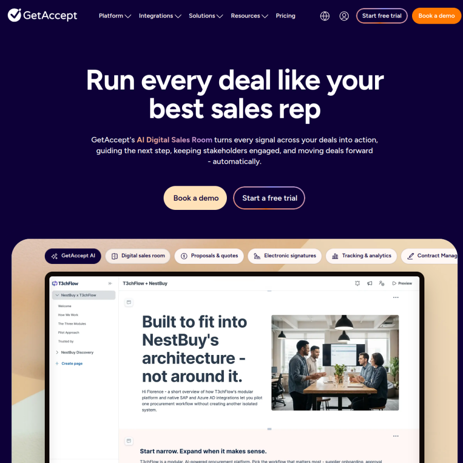 getaccept.com homepage screenshot