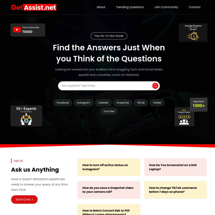 getassist.net homepage screenshot