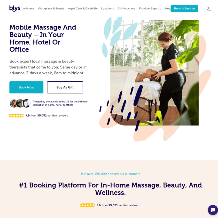 getblys.com homepage screenshot