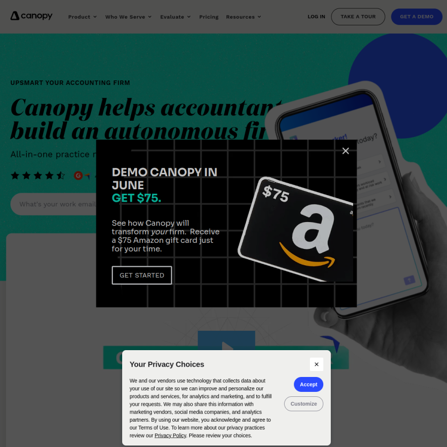 getcanopy.com homepage screenshot